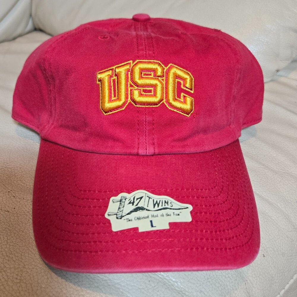 '47 Brand Men's Cardinal USC Trojans Franchise Clean Up Adjustable Fitted Hat